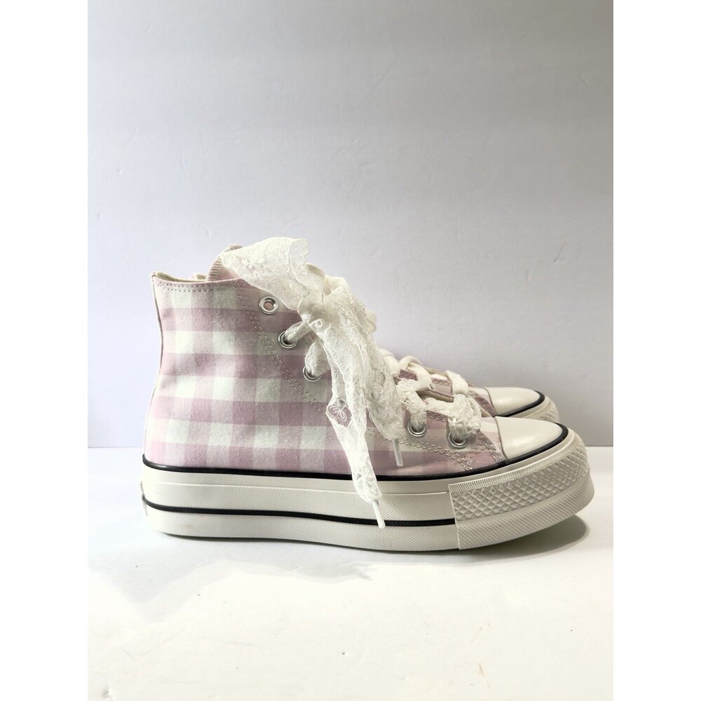 Converse Chuck Taylor All Star Lift Platform Gingham Pink/White Checkers WMs 7.5